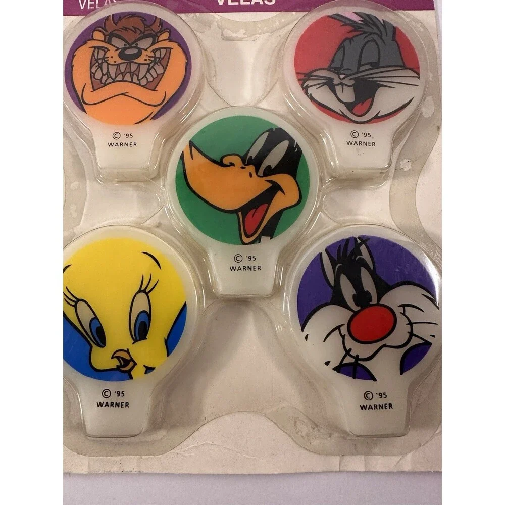 Warner Brothers Vintage Candles 5 Bugs Bunny Taz Tweety Daffy Sylvester New
